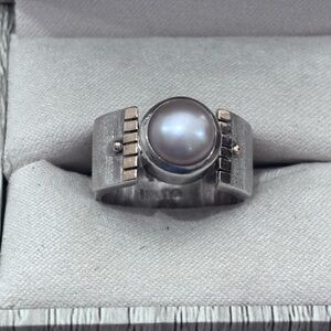 Silpada sterling pearl ring
